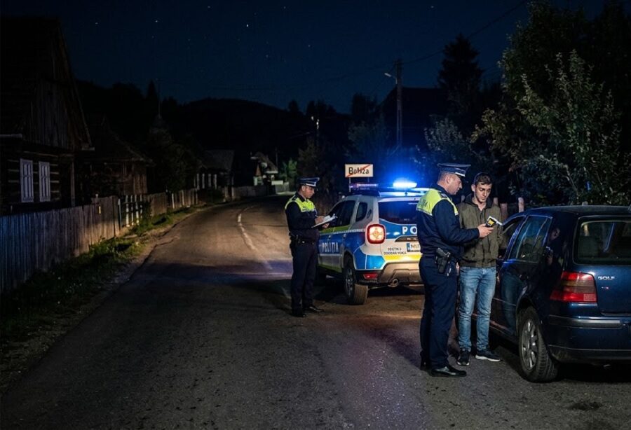 Tânăr depistat conducând pe drumurile publice din Botiza, deși avea dreptul de a conduce suspendat. A fost găsit și sub influența alcoolului