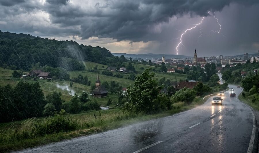 Alerte de vreme instabilă: Vin ploi torențiale, descărcări electrice și grindină. Ce temperaturi ne așteaptă