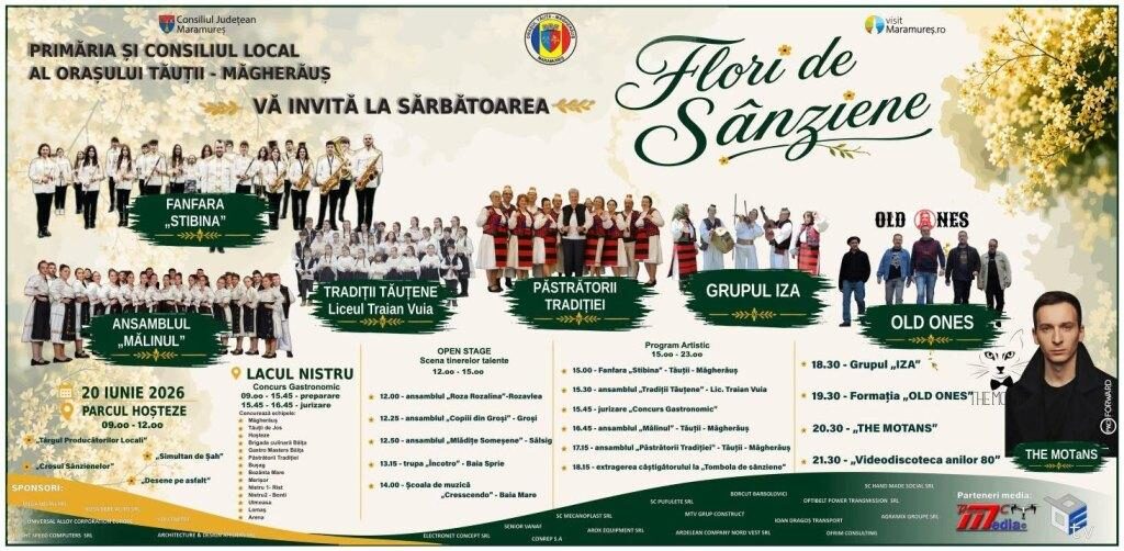 Zilele Orașului Tăuții-Măgherăuș :„Flori de Sânziene”, sărbătoarea comunității aduce competiții, tradiții și concert The Motans