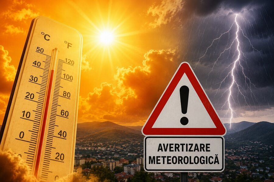 Maramureșul fierbe sub cod roșu: temperaturi de până la 41 de grade și avertizare de furtuni violente