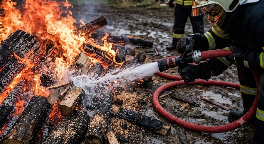 Incendiu la o locuință din Tăuții Măgherăuș și focare de deșeuri lemnoase la Vișeu de Sus. Intervenții ale pompierilor din Maramureș