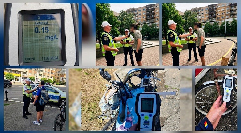 Aproape 230 de bicicliști sancționați în Maramureș în doar două zile. Șapte au fost prinși sub influența alcoolului